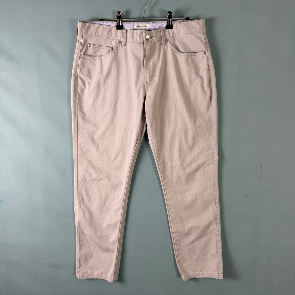 Peter Millar Men's 33 Stone Grey Golf Preppy Pants
